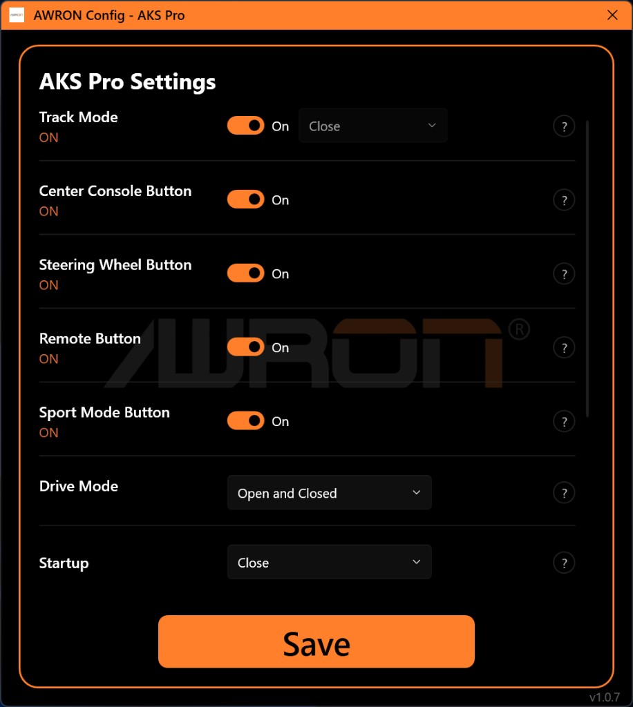 AWRON Config – Einstellungen